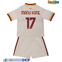 Maglie da calcio AS Roma Manu Kone #17 Seconda Maglia Bambino 2026-27 Manica Corta + Pantaloni corti)